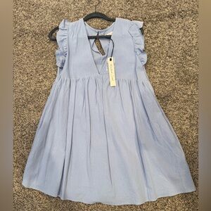 Light Blue Dress with Built in Shorts
